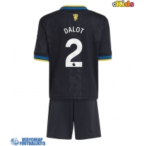 Manchester United Diogo Dalot #2 Replica Third Minikit 2025-26 Short Sleeve (+ pants)